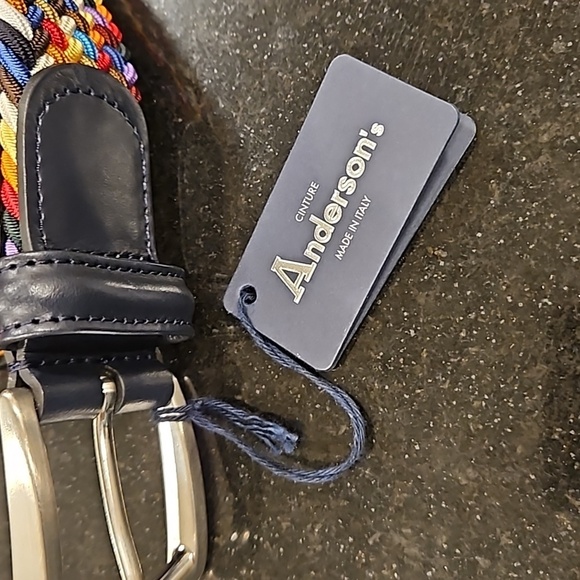 ANDERSON'S Paracord Woven Belt ~ Classic Rainbow 42 NWT - Picture 13 of 14